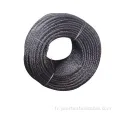 Corde à fil d&#39;acier non galvanisé et galvanisé flexible 6x12